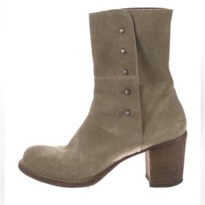 Fiorentini + Baker Taupe Suede Ankle Boots - Stylish Heeled Bootie